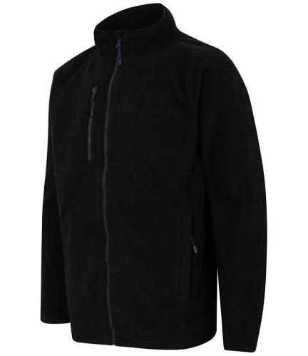 Henbury Recycled Polyester Micro Fleece Jacket - BLK - XXL